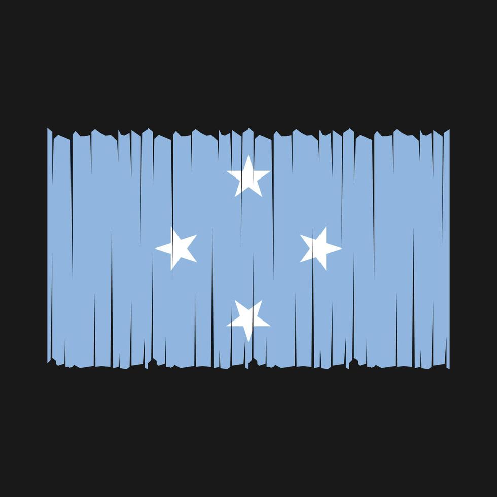 Mikronesien Flagge Vektor Illustration