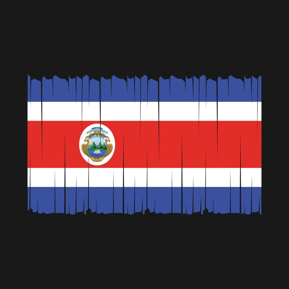 costa rica flaggenvektorillustration vektor