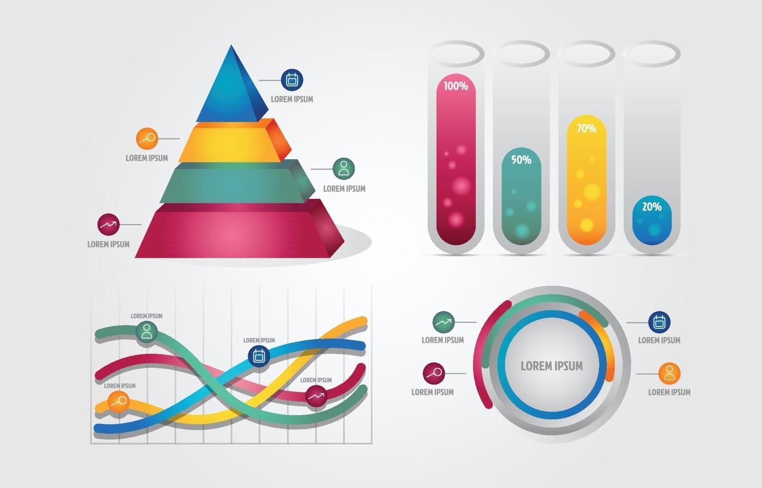 Geschäftsvorlage der modernen Infografiken 3d vektor