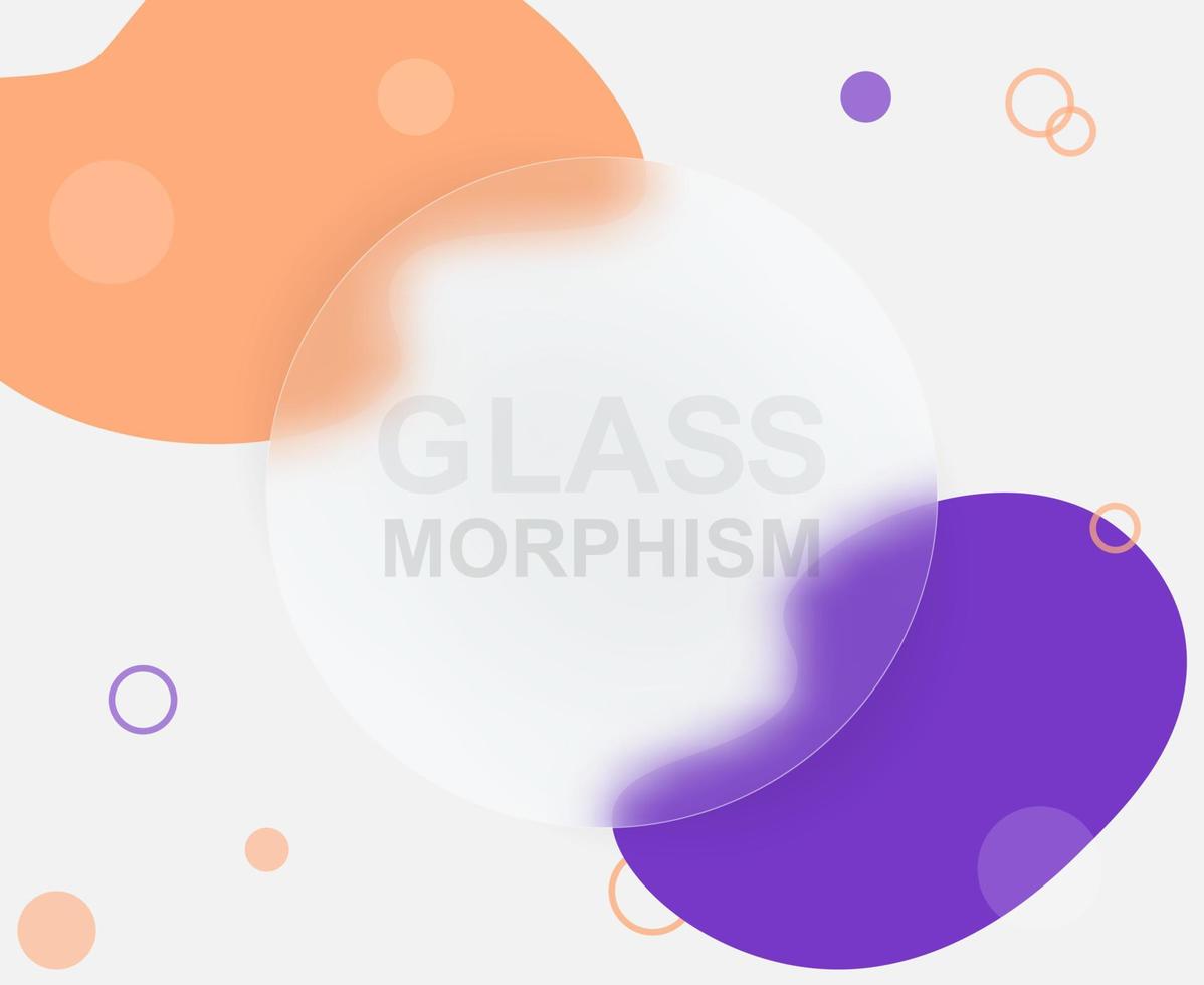 ein minimal modisch Banner. Glasmorphismus Stil. ui Design Objekt. vektor