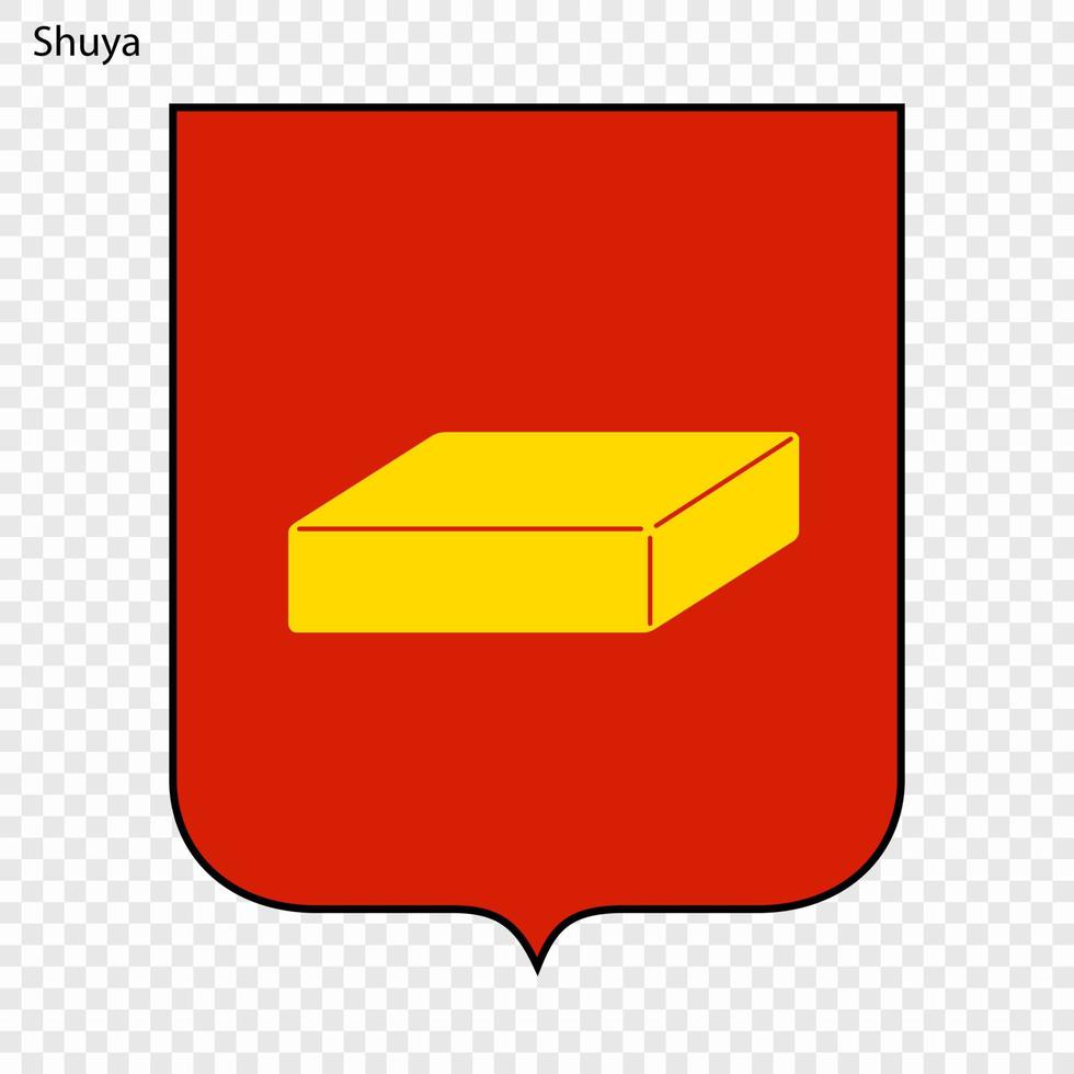 shuya emblem stad av Ryssland. vektor