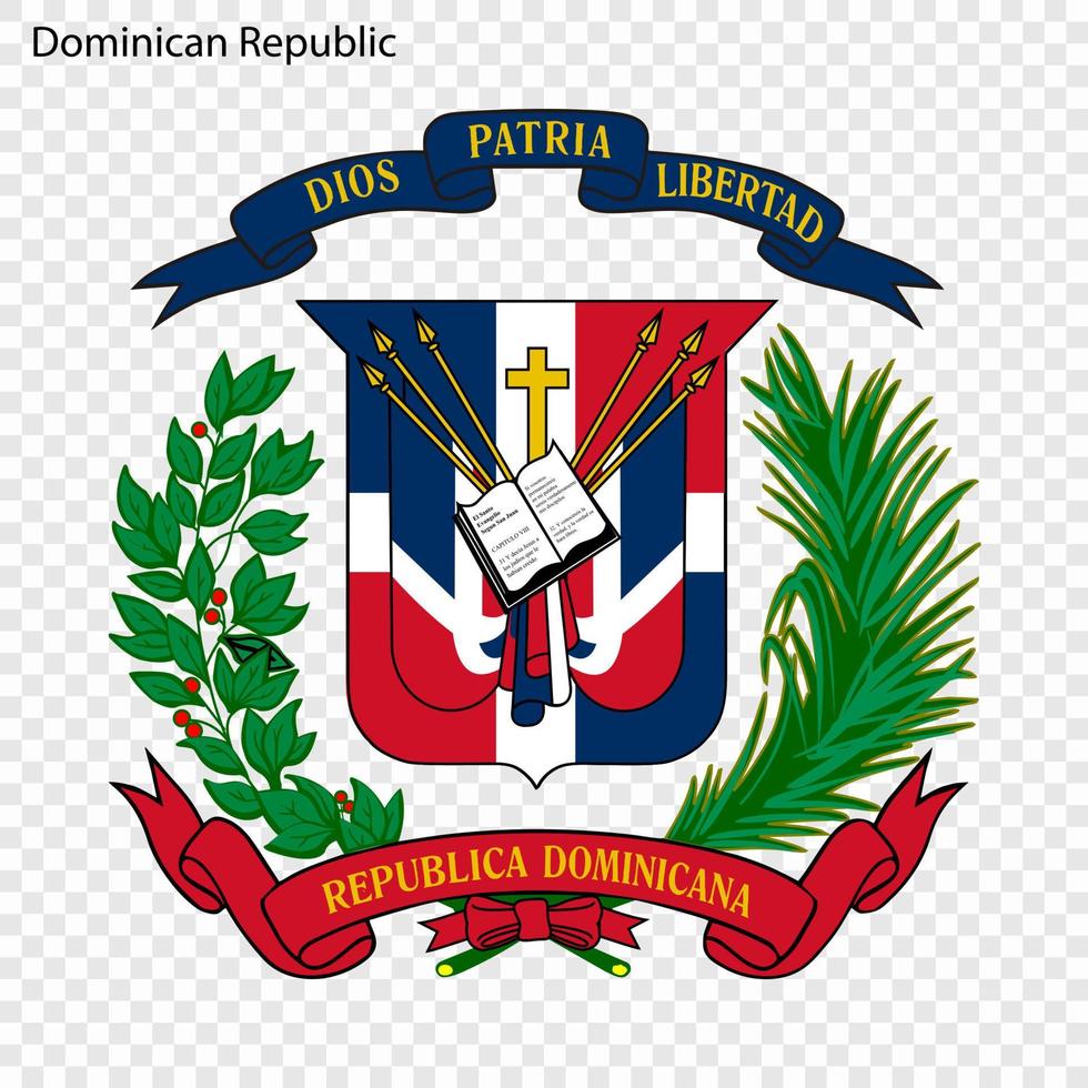 National Emblem oder Symbol dominikanisch Republik vektor