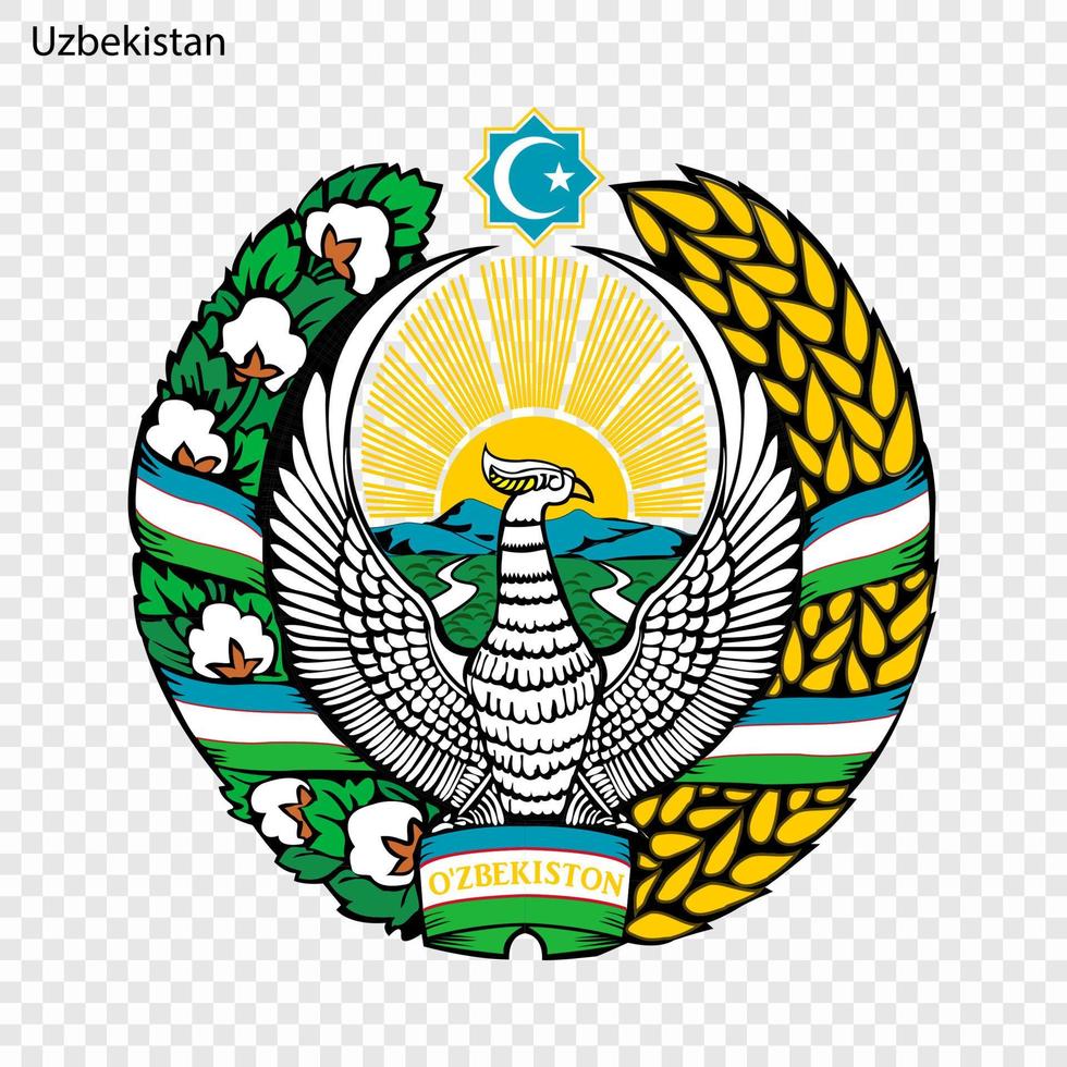 nationell emblem eller symbol uzbekistan vektor