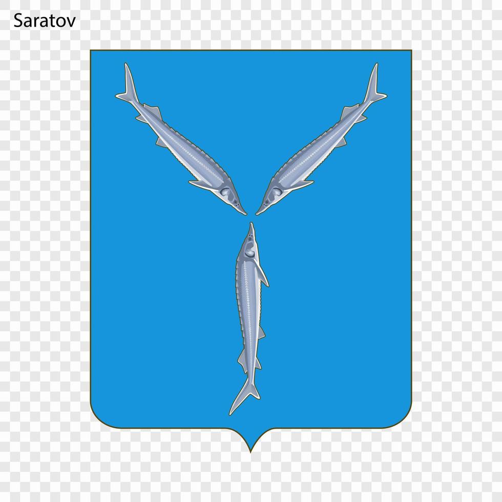 emblem av saratov. vektor illustration