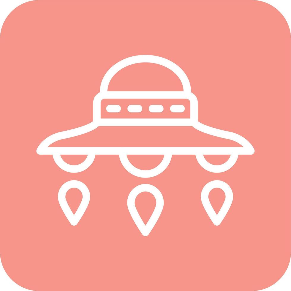 UFO-Vektor-Icon-Design-Illustration vektor