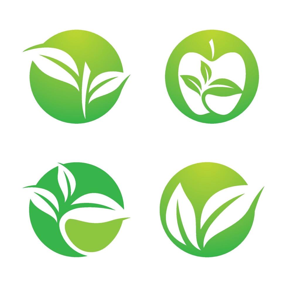 ekologi logotyp bilder illustration set vektor
