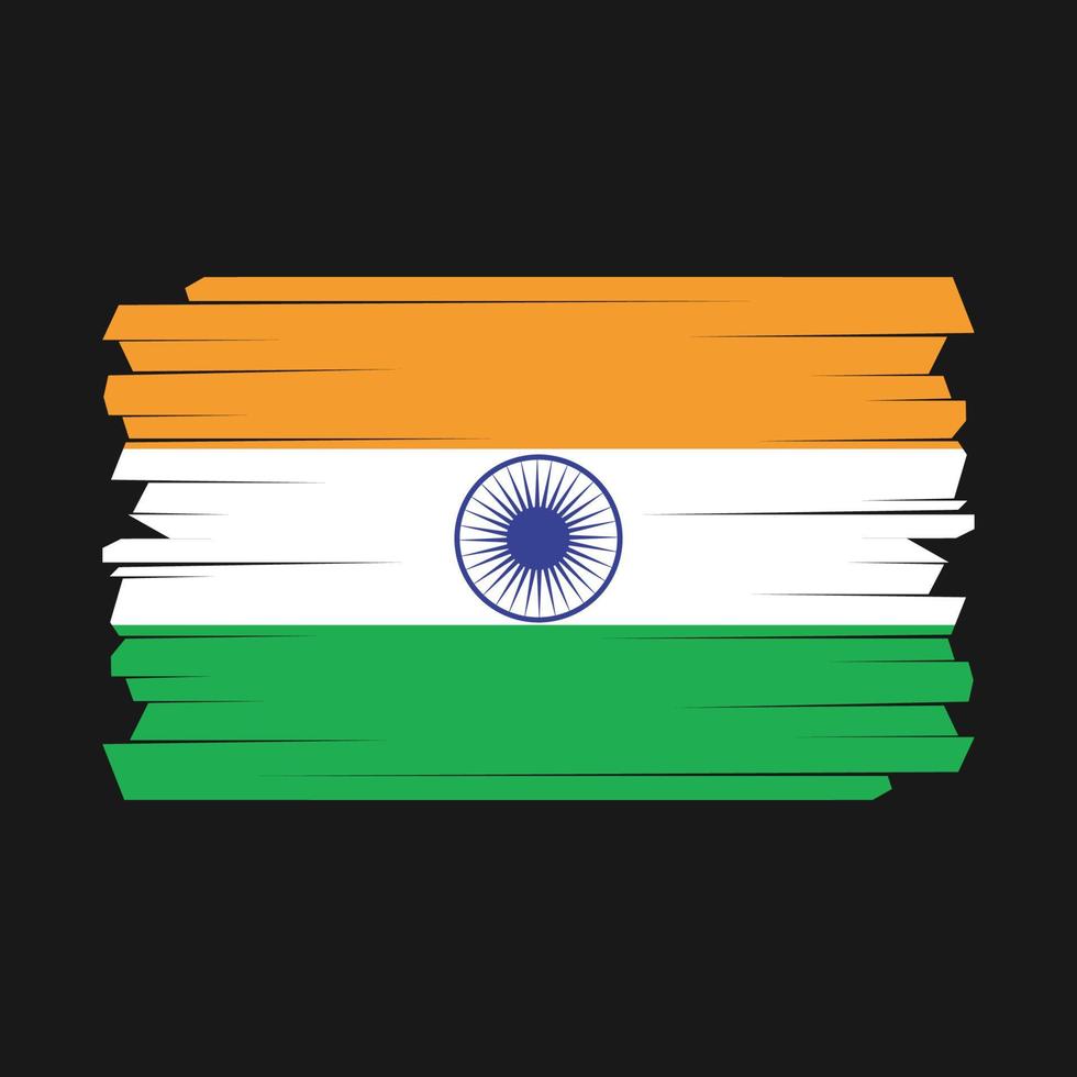 Indien Flagge Pinsel vektor