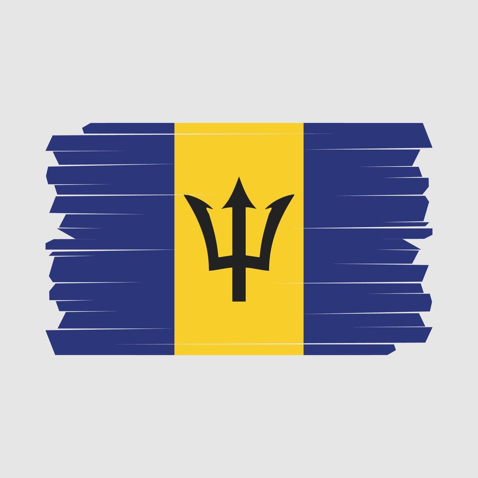 Barbados flaggborste vektor