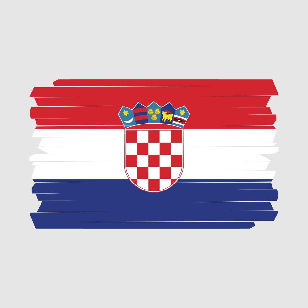 kroatiens flaggborste vektor