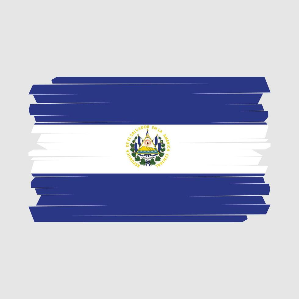 El Salvador flagga borste vektor