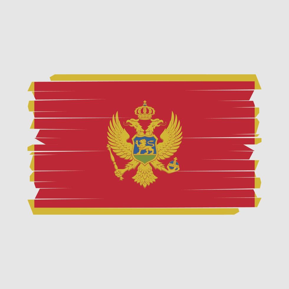 montenegro flagge bürste vektor