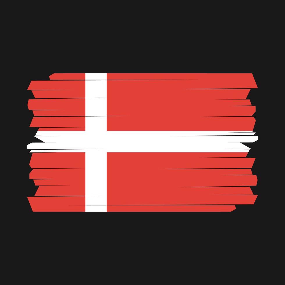 danmark flaggborste vektor