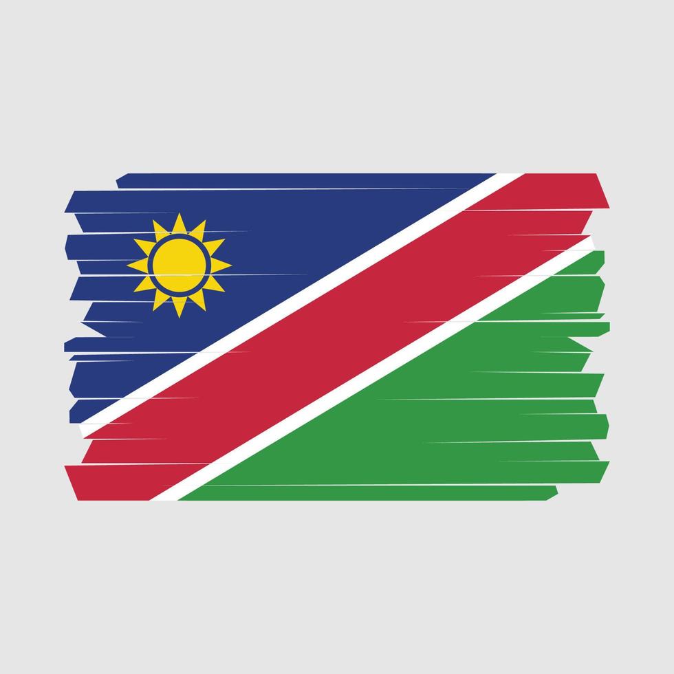 namibia flagge bürste vektor