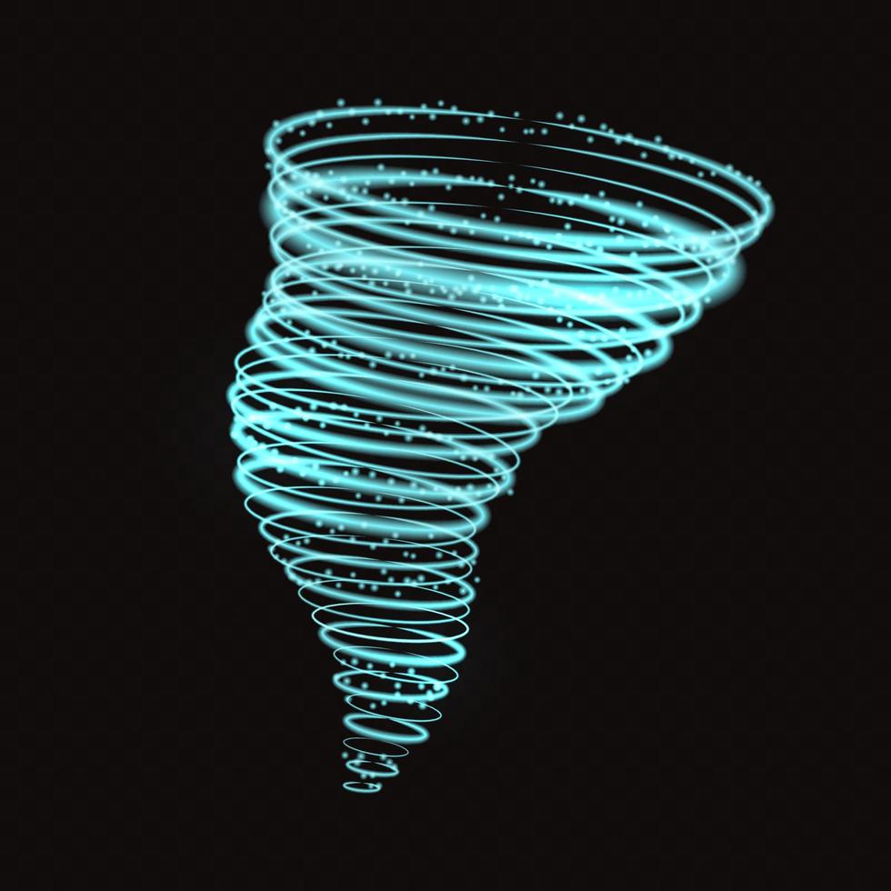 ljus orkan effekt. vektor lysande tornado