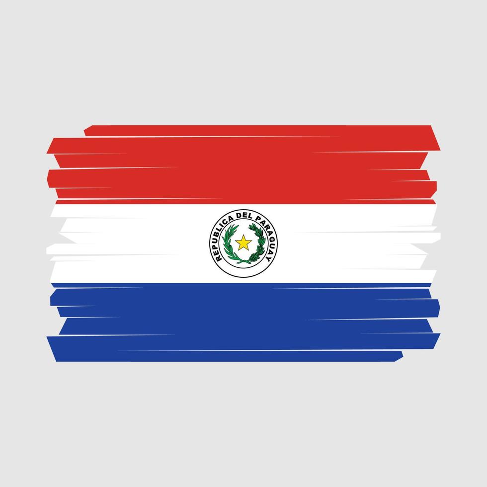 paraguay flagge bürste vektor