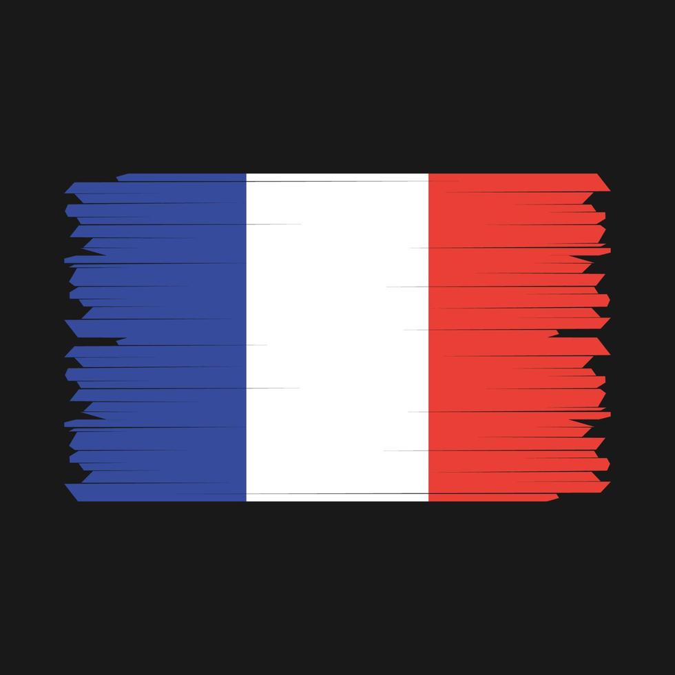 Frankreich Flagge Pinsel vektor