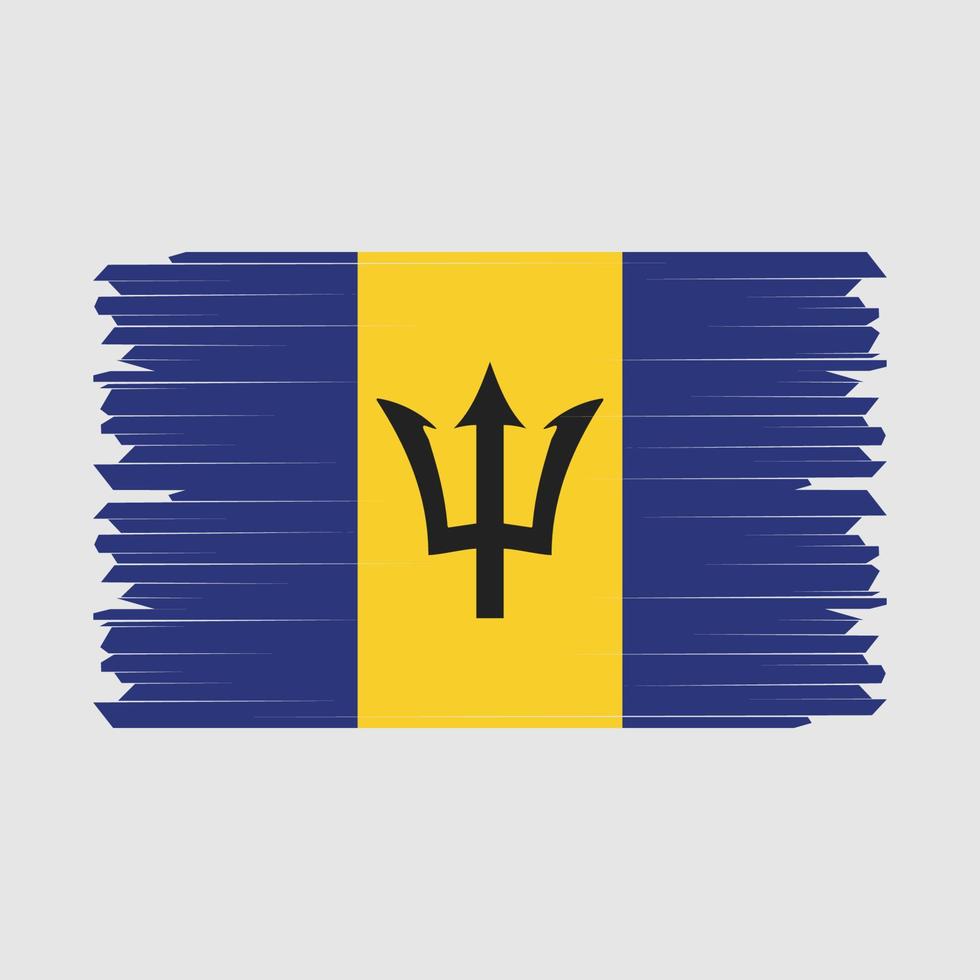 barbados flagga borsta vektor