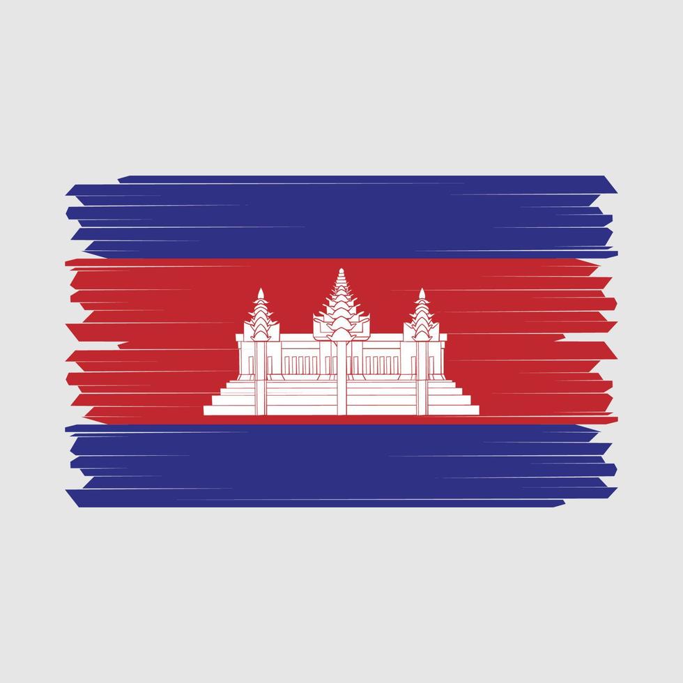 cambodia flagga borsta vektor