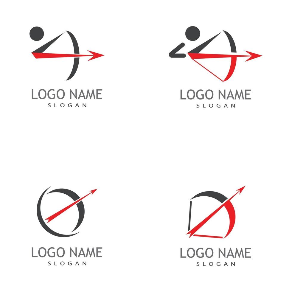 Bogenschützen-Logo-Vorlagen vektor