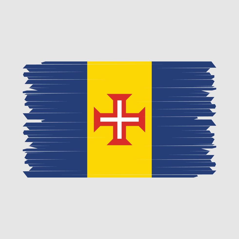 Bürste Vektor der Madeira-Flagge