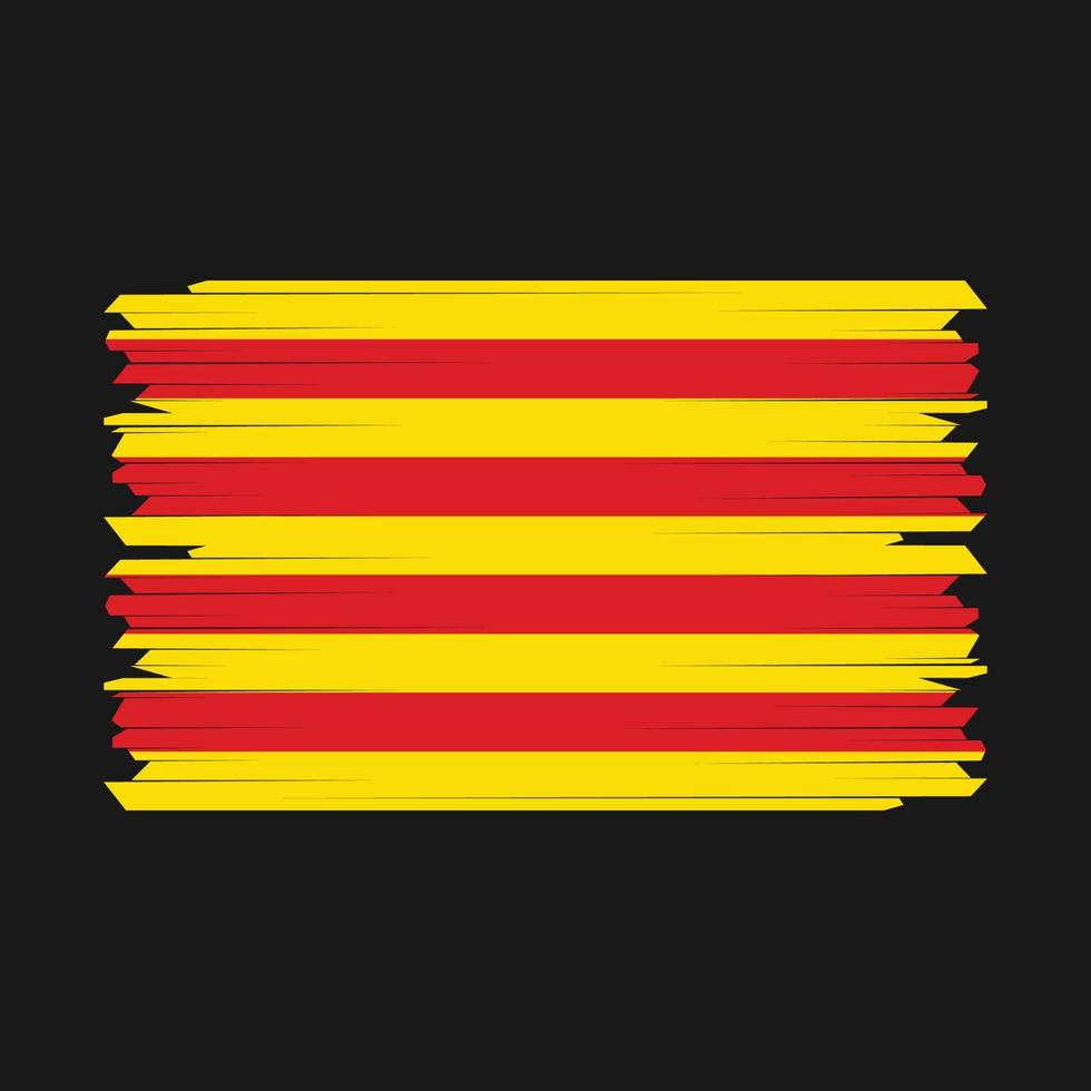 catalonia flagga borsta vektor