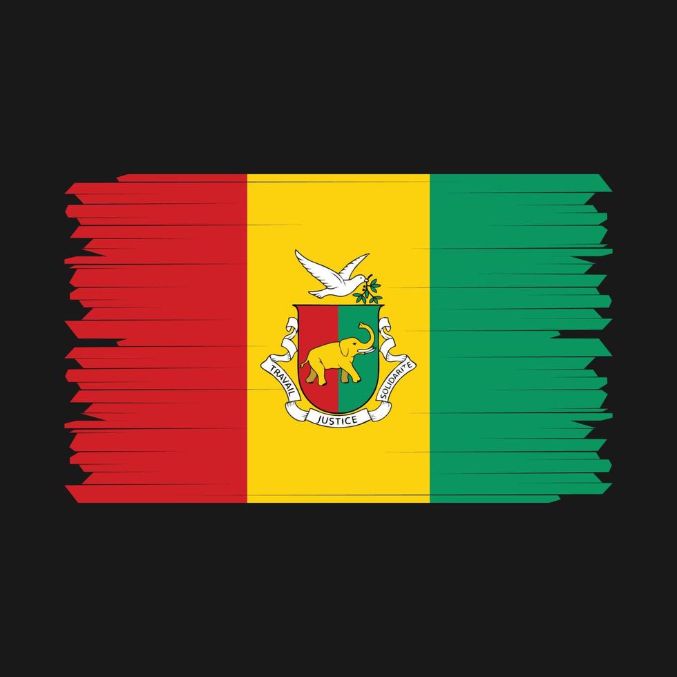 guinea flagga borsta vektor
