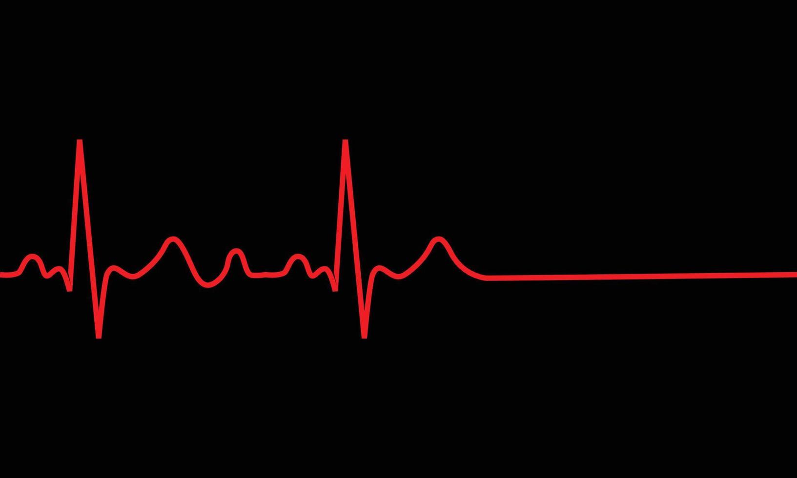 Herzschlag Symbol. EKG Pathologie Spur vektor