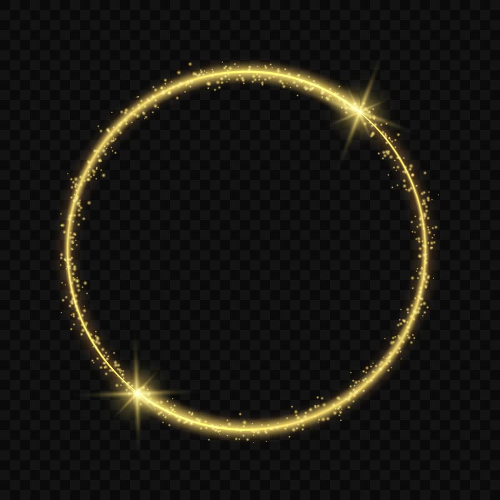 cirkel ram med vektor ljus effekt.