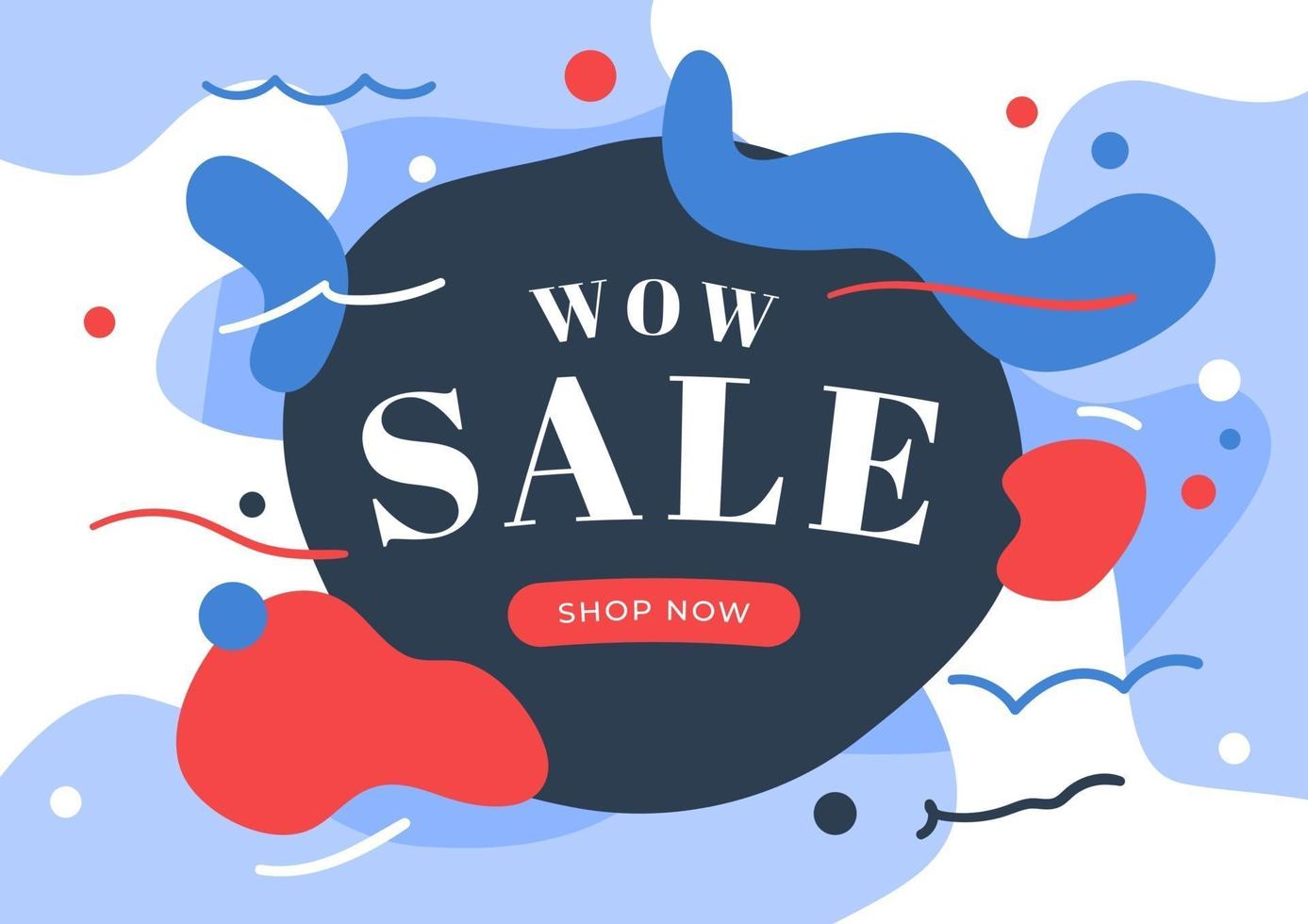 Wow Sale Banner Vorlage Design. Verkauf auf abstrakten Hintergrund Vektor-Illustration. vektor