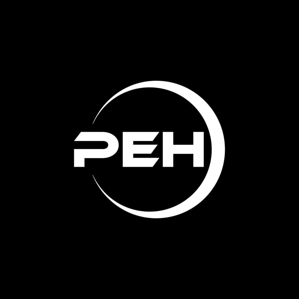 peh Brief Logo Design im Illustration. Vektor Logo, Kalligraphie Designs zum Logo, Poster, Einladung, usw.