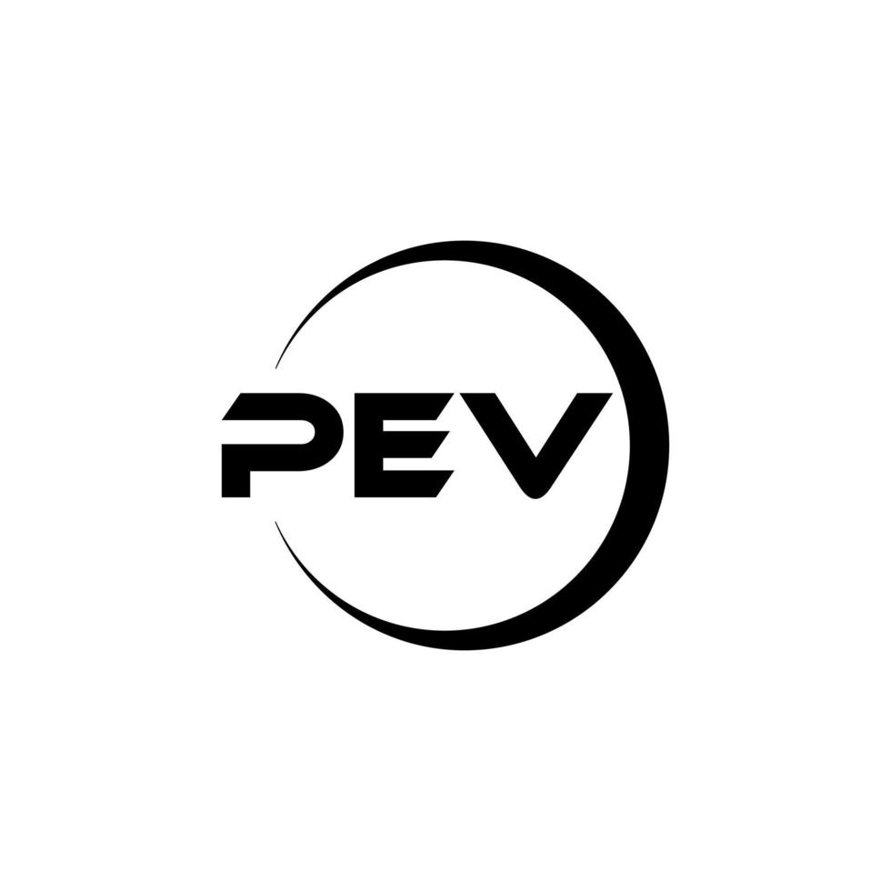 pev Brief Logo Design im Illustration. Vektor Logo, Kalligraphie Designs zum Logo, Poster, Einladung, usw.