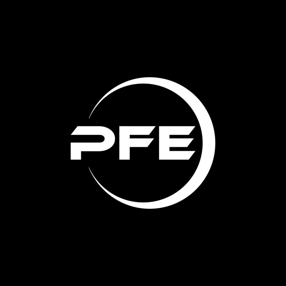 Pfe Brief Logo Design im Illustration. Vektor Logo, Kalligraphie Designs zum Logo, Poster, Einladung, usw.