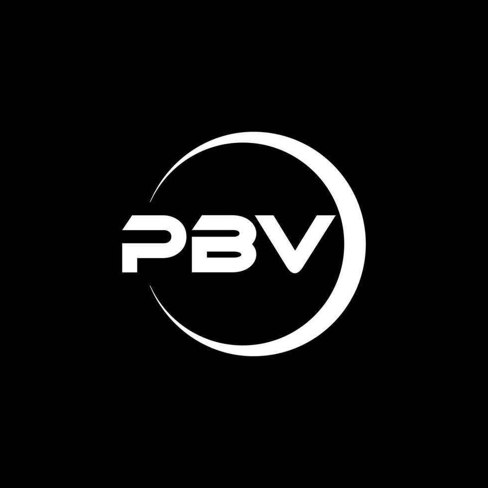 pbv brev logotyp design i illustration. vektor logotyp, kalligrafi mönster för logotyp, affisch, inbjudan, etc.