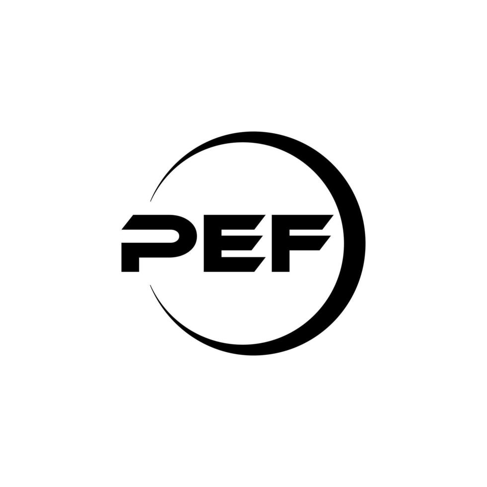 pef Brief Logo Design im Illustration. Vektor Logo, Kalligraphie Designs zum Logo, Poster, Einladung, usw.