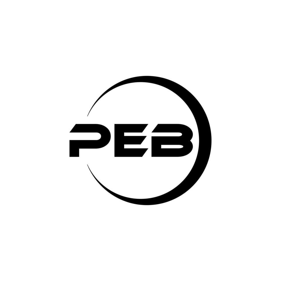 peb Brief Logo Design im Illustration. Vektor Logo, Kalligraphie Designs zum Logo, Poster, Einladung, usw.