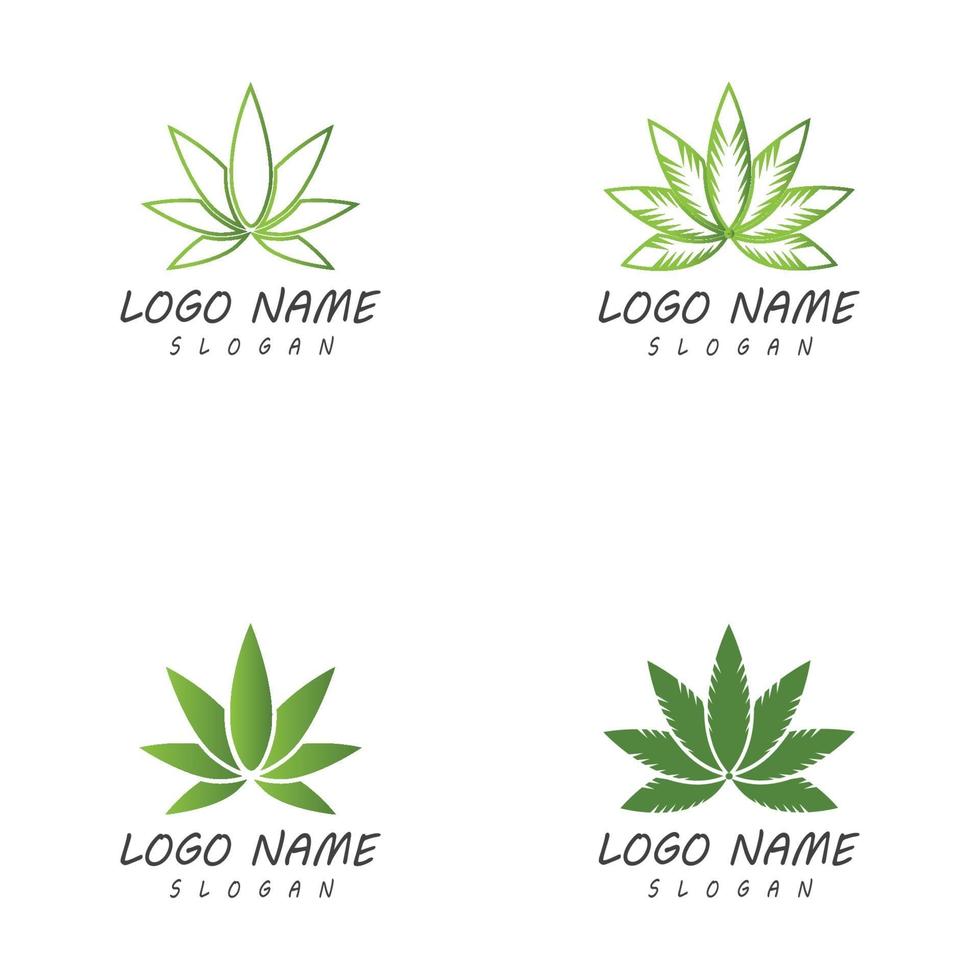 Cannabis-Logo-Vorlagen vektor