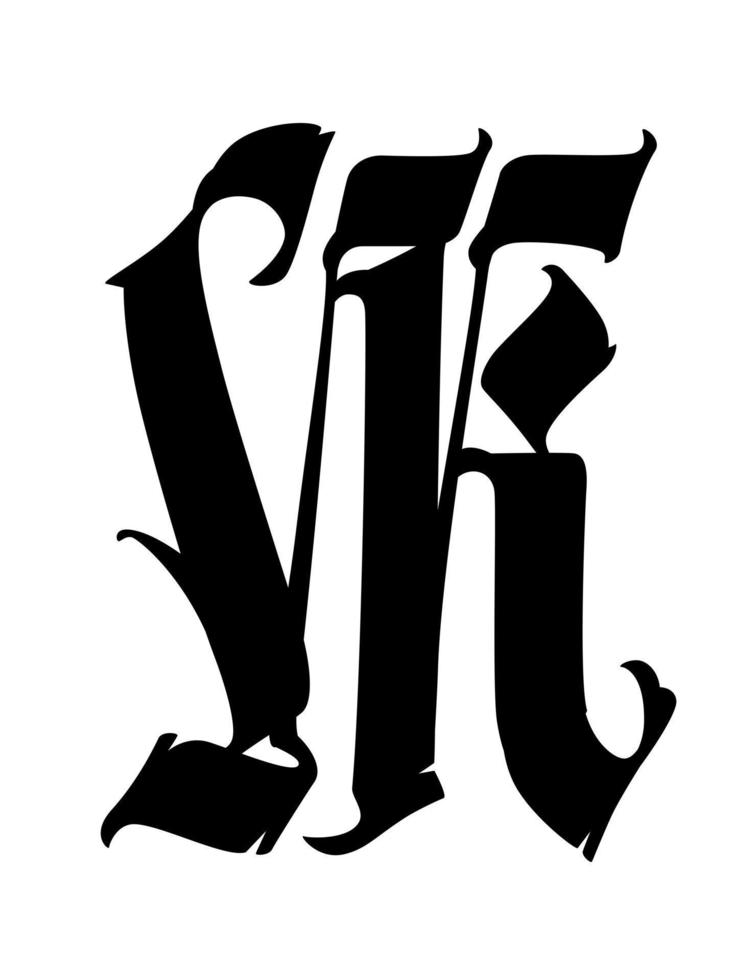 mittelalterlich gotisch Brief vektor