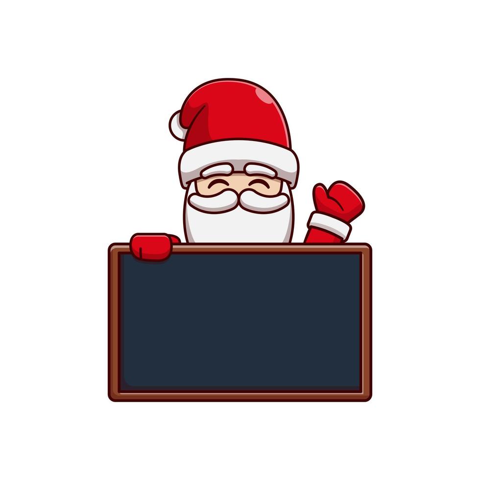 Santa claus Vektor Illustration Design auf Tafel