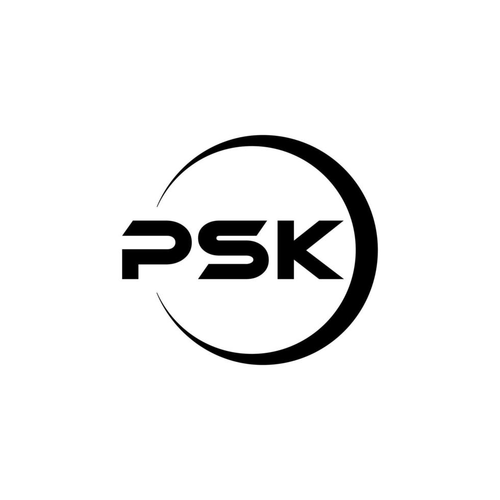 psk brev logotyp design i illustration. vektor logotyp, kalligrafi mönster för logotyp, affisch, inbjudan, etc.