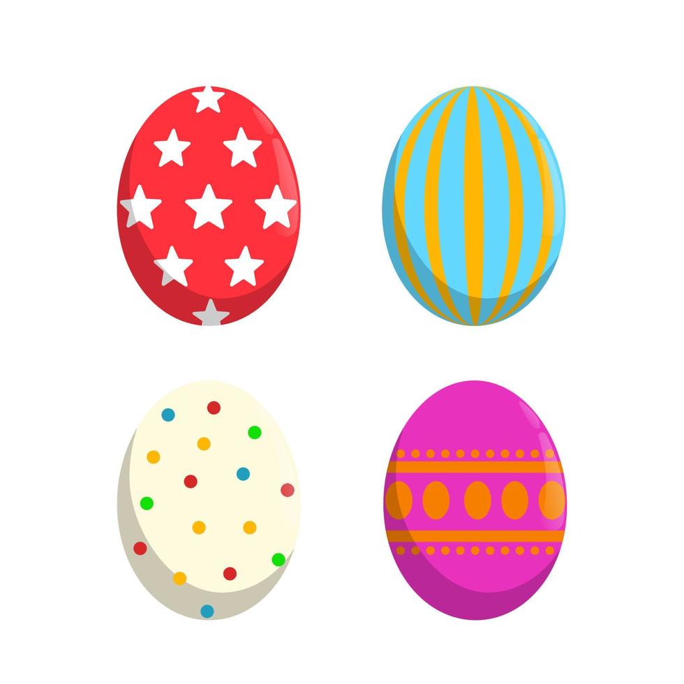 Ostern Ei Sammlung Illustration Design mit verschiedene Designs vektor