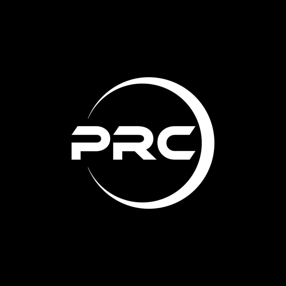 prc brev logotyp design i illustration. vektor logotyp, kalligrafi mönster för logotyp, affisch, inbjudan, etc.