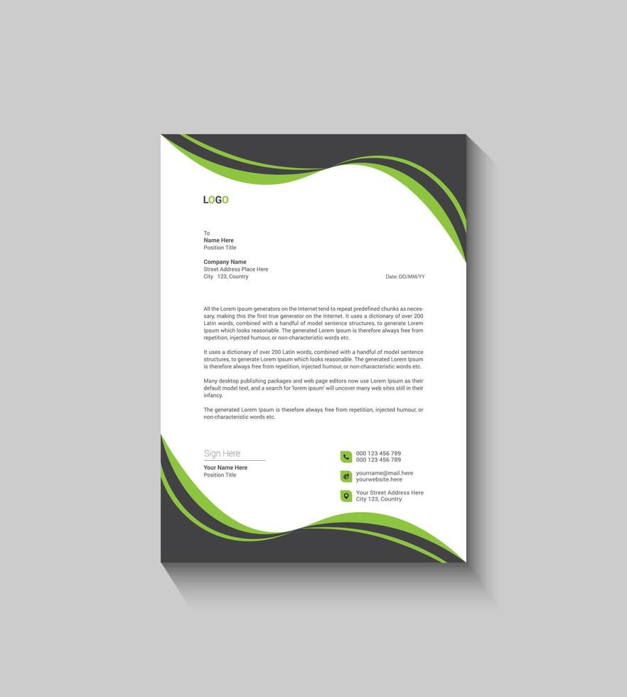 modernes Business-Briefkopf-Template-Design vektor