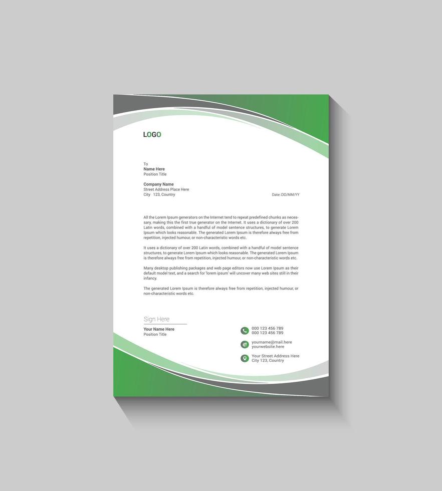 modernes Business-Briefkopf-Template-Design vektor