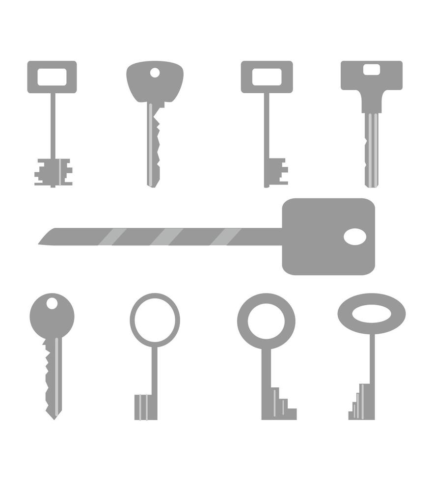 nycklar ikoner uppsättning vektor