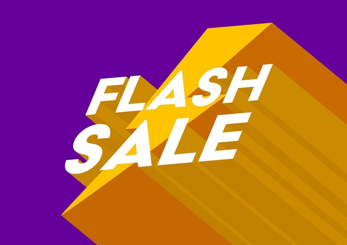 Flash Sale Poster oder Flyer Design. Flash Sale 3D Banner Vorlage. vektor