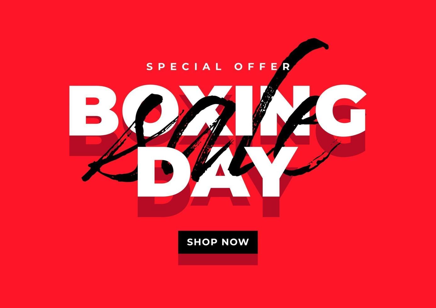 Boxing Day Sale Banner Vorlage. vektor