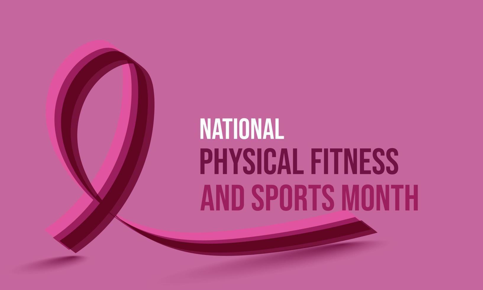 National physisch Fitness und Sport Monat dürfen. Vektor Vorlage Hintergrund, Banner, Karte, Poster