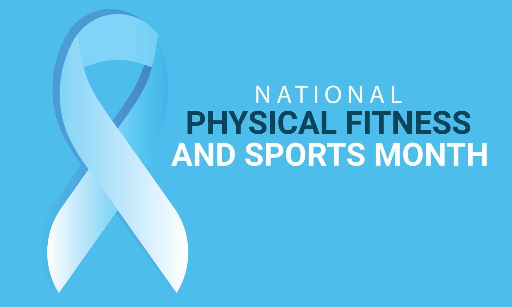 National physisch Fitness und Sport Monat dürfen. Vektor Vorlage Hintergrund, Banner, Karte, Poster