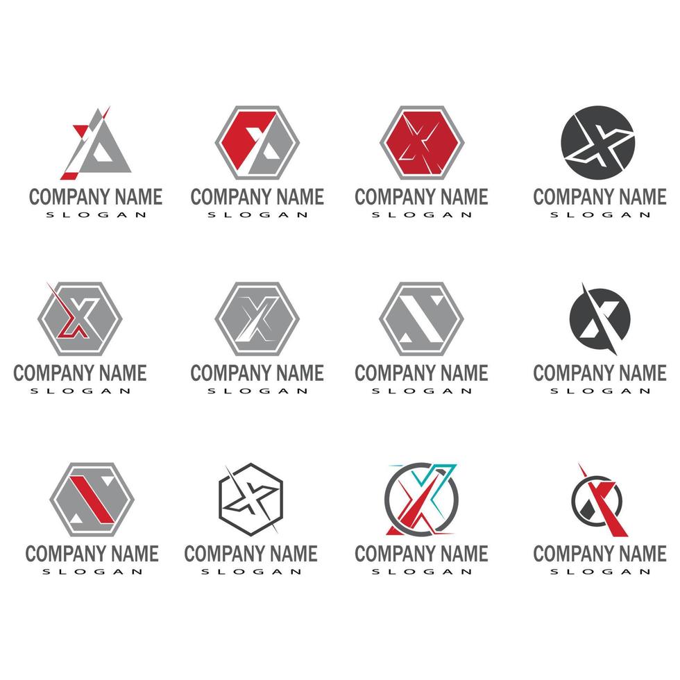 x Brief Logo Vorlage Vektor Icon Illustration Design