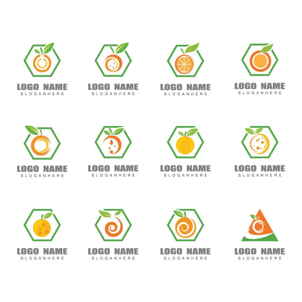 Orange Logo Design Vektor Icon Illustration Design